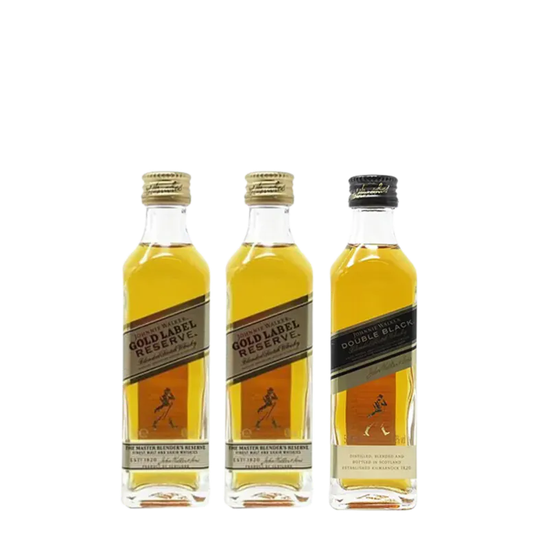 Johnnie Walker Gold Label Miniature 5cl x2 + Johnnie Walker Double Black Miniature 5cl x1